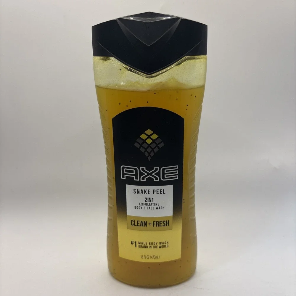 AXE Snake Peel 2 In 1 Exfoliating Body & Face Wash Clean + Fresh 16 Oz NEW